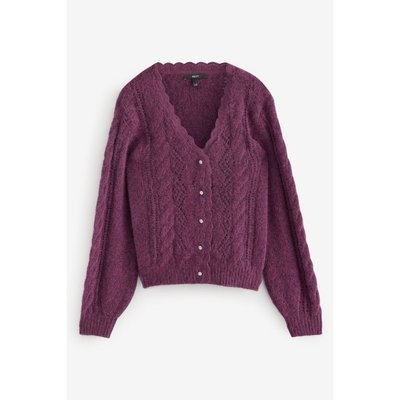Cardigan en maille et dentelle boutons bijoux NEXT