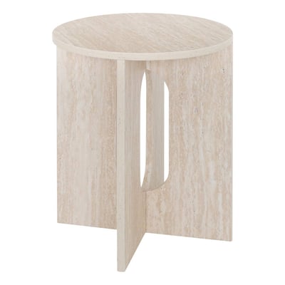 Table d’appoint ronde pieds croisés en bois ANAYA ATMOSPHERA