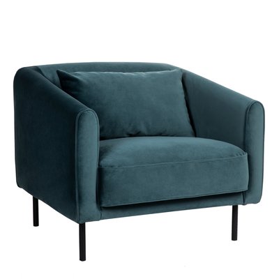 Fauteuil en velours pieds droits en métal- WINSEN DRAWER