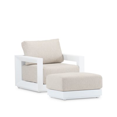 Fauteuil alum, repose-pied, SAN FRANCISCO DEFORA HOME