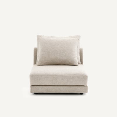 Chauffeuse modulable en texturé viscose et lin, TIBERIO AM.PM