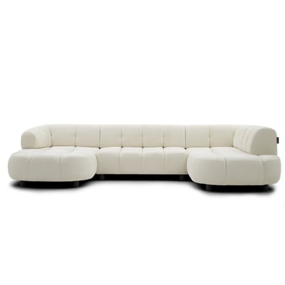 Canapé d'angle convertible  places en tissu chenille, LOVELY BOBOCHIC