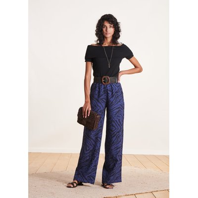 Pantalon large en lin taille haute LA FEE MARABOUTEE