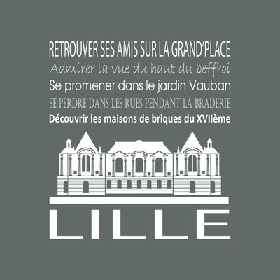 Tableau Mural Lille ILLUSTRATION CEANOTHE