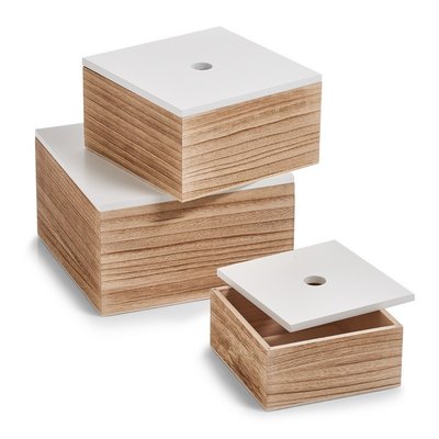 Set de 3 boîtes bois ZELLER PRESENT