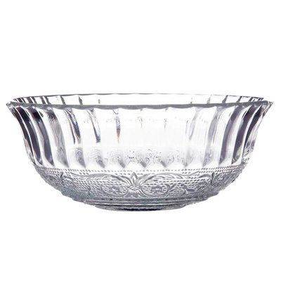 Bol en verre transparent à motifs romance 17x17x7cm WADIGA