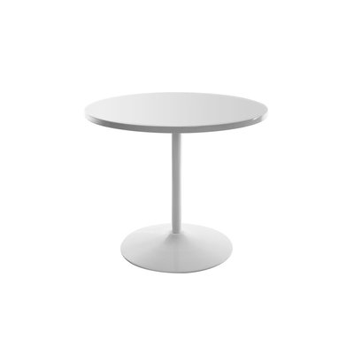 Table à manger design blanc et noir ronde D90 cm CALISTA MILIBOO