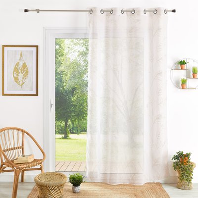 Voilage brodé motif feuilles HOME MAISON