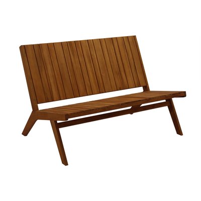 Banc de jardin en bois massif 2 places L116 cm TIDAK MILIBOO