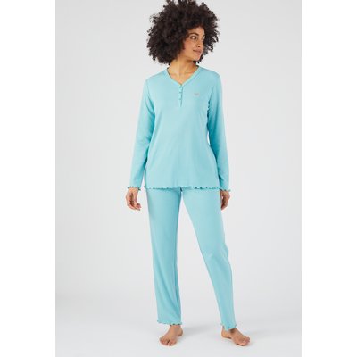 Pyjama maille interlock côtelée douce DAMART