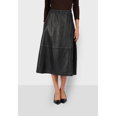 Jupe midi à taille élastiquée NAHEE OAKWOOD