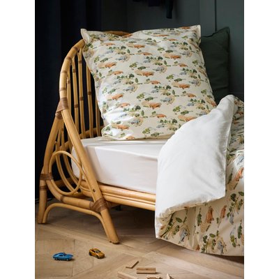 Drap-housse percale de coton "RÉTRO BOLIDES" et "DINOSORUS" CYRILLUS
