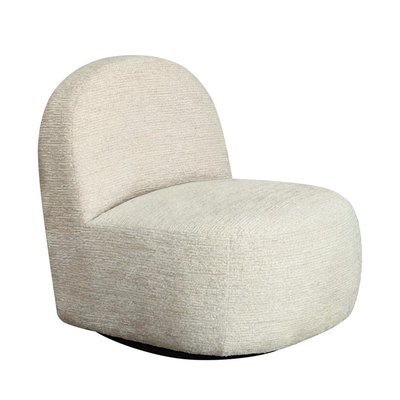 Fauteuil pivotant en tissu chenille côtelé- GROOVY DRAWER