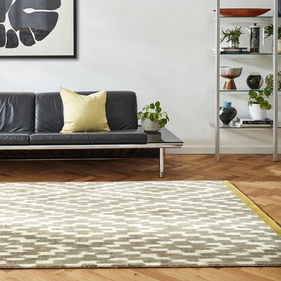 Tapis salon et chambre fait à la main en laine motif scandinave UTEKI UN AMOUR DE TAPIS