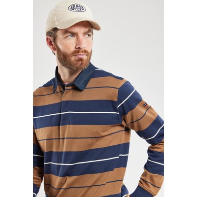 Polo rayé tricolore en coton rustique ARMOR-LUX