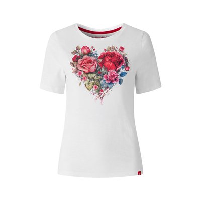 T-shirt à motif cœur et roses JOE BROWNS