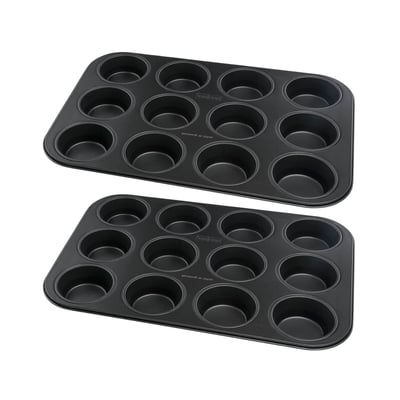 Lot de 2 moules à gâteaux 38,5/26,5/3 cm Black metallic Black ZENKER