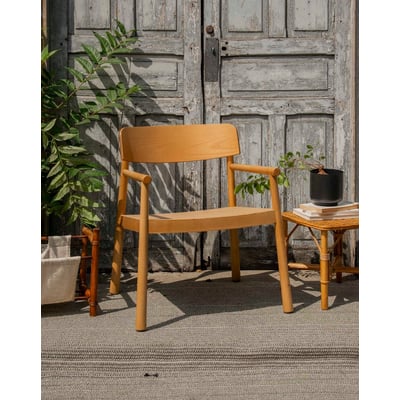 Fauteuil en frêne aux lignes modernes Jakob N°1316 - Bon état DEBONGOUT