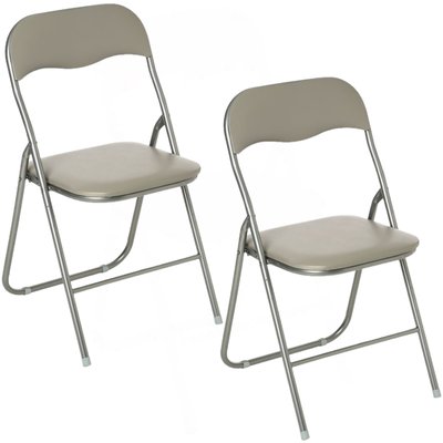 Lot de 2 Chaises pliantes en PVC TOILINUX