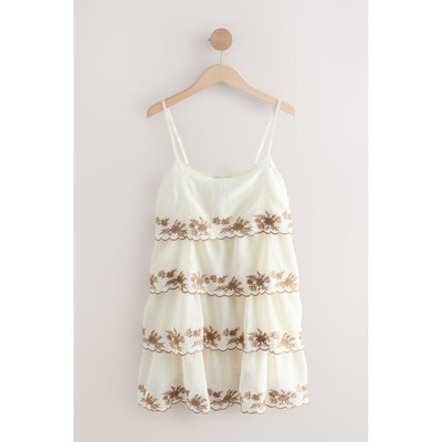 Robe courte 100 % coton à volants superposés NEXT