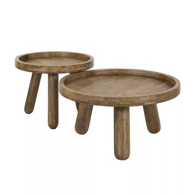 Set de 2 tables basses rondes en bois - LIVIA MATHI DESIGN