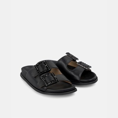 Sandales plates confort avec boucles et strass ALMA EN PENA