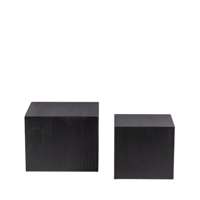 2 tables basses carrées en bois - SANNE WOOOD