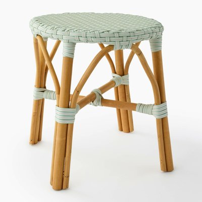 Tabouret bistrot, 38xH38CM, en rotin et plastique MONOPRIX