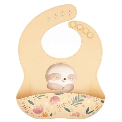 Bavoir récupérateur en silicone ANIMAUX SASSI