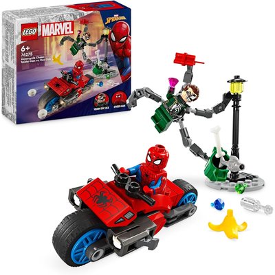 La course-poursuite en moto : Spider-Man contre Docteur Octopus LEGO