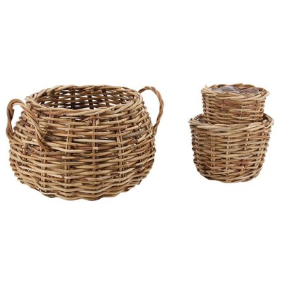 Cache-pots assortis en rotin (Lot de 3) AUBRY GASPARD