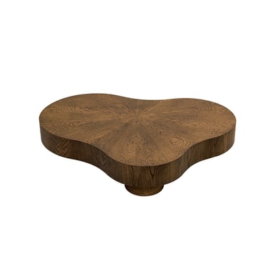 Table basse ronde en placage, CORBUSIER BOBOCHIC