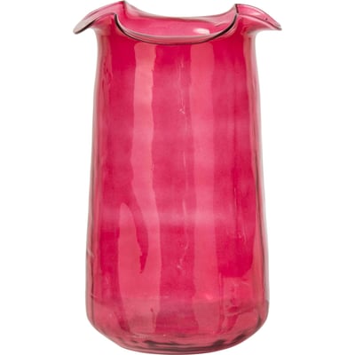 Vase cylindre ondulé en verre RECOLLECTION