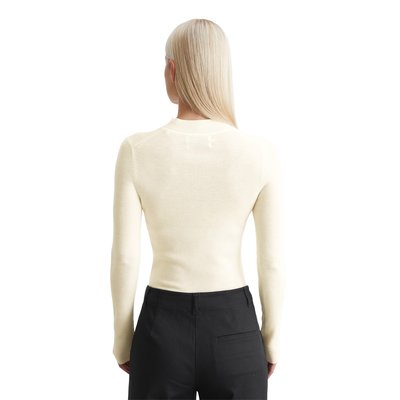 Pull à col montant en maille fine regular en pure laine mérinos MARC O'POLO