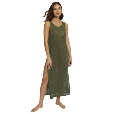 Robe longue OPÉRA plage tricotée décolleté V Complementos SELMARK MARE
