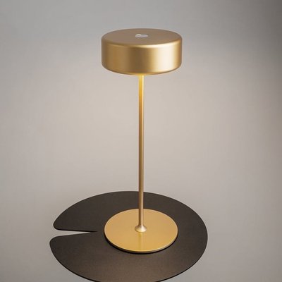 Lampe de table rechargeable dorée - style design ALMA PIER IMPORT