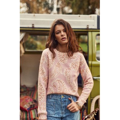 Pull col rond imprimé, manches longues MELISSA LA PETITE ETOILE