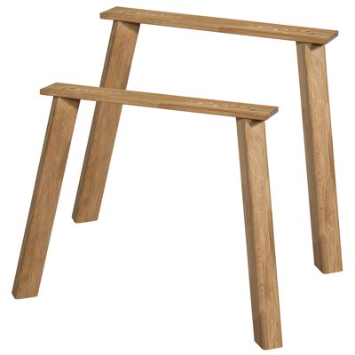 Lot de 2 pieds de table en bois de chêne HAARLEM WOOOD