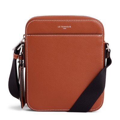 Sacoche zippée petite en cuir grainé EMILE LE TANNEUR