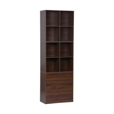 Etagère, bibliothèque modulable décor bois 3 éléments - 3 tiroirs 8 niches KOMPO SWEEEK