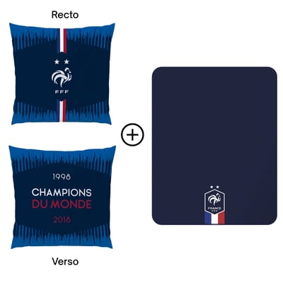 Ensemble Plaid et Coussin, Équipe de France de Football CHAMPIONS FFF
