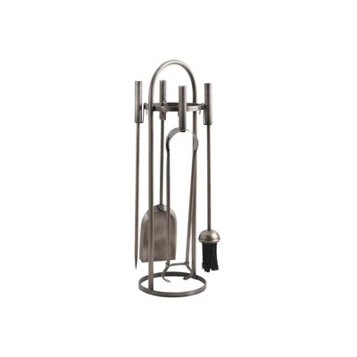 Valet de cheminée étain antique 4 accessoires AUBRY GASPARD