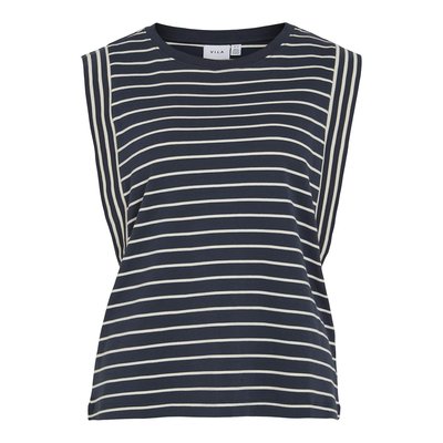 T-shirt a righe senza maniche VILA