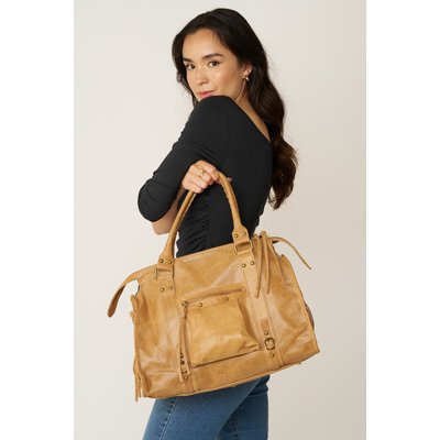 Sac à main en cuir brossé mat italien SANDSTORM OH MY BAG