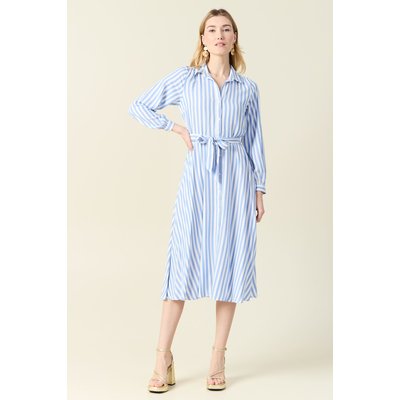 Robe longue évasée ceinturée BONOBO