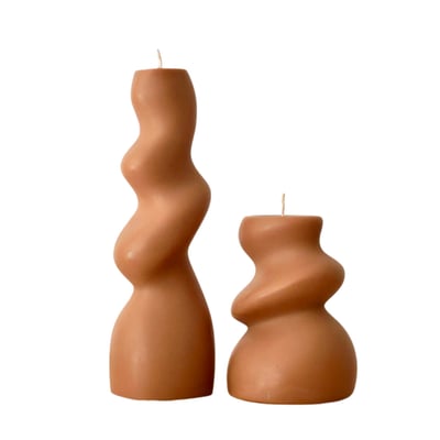 Bougies DUO BAOBAB EKRU