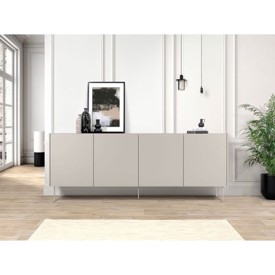 Buffet bas en panneaux de particules 4 portes 220 cm, ATLAS BOBOCHIC