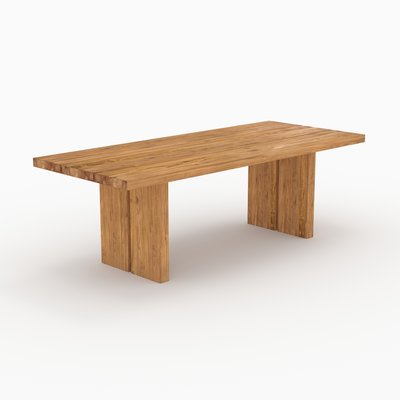 Table de jardin rectangulaire en bois de teck recyclé 10 personnes - SIAM RENDEZ-VOUS DÉCO