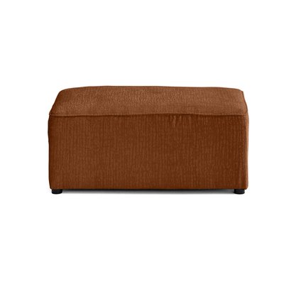 Pouf en Tissu velours relief  - TOPAZE LISA DESIGN