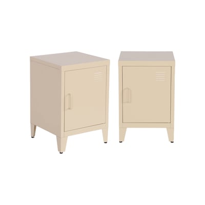 Table de chevet industrielle métal 1 porte (lot de 2) SOHO SWEEEK
